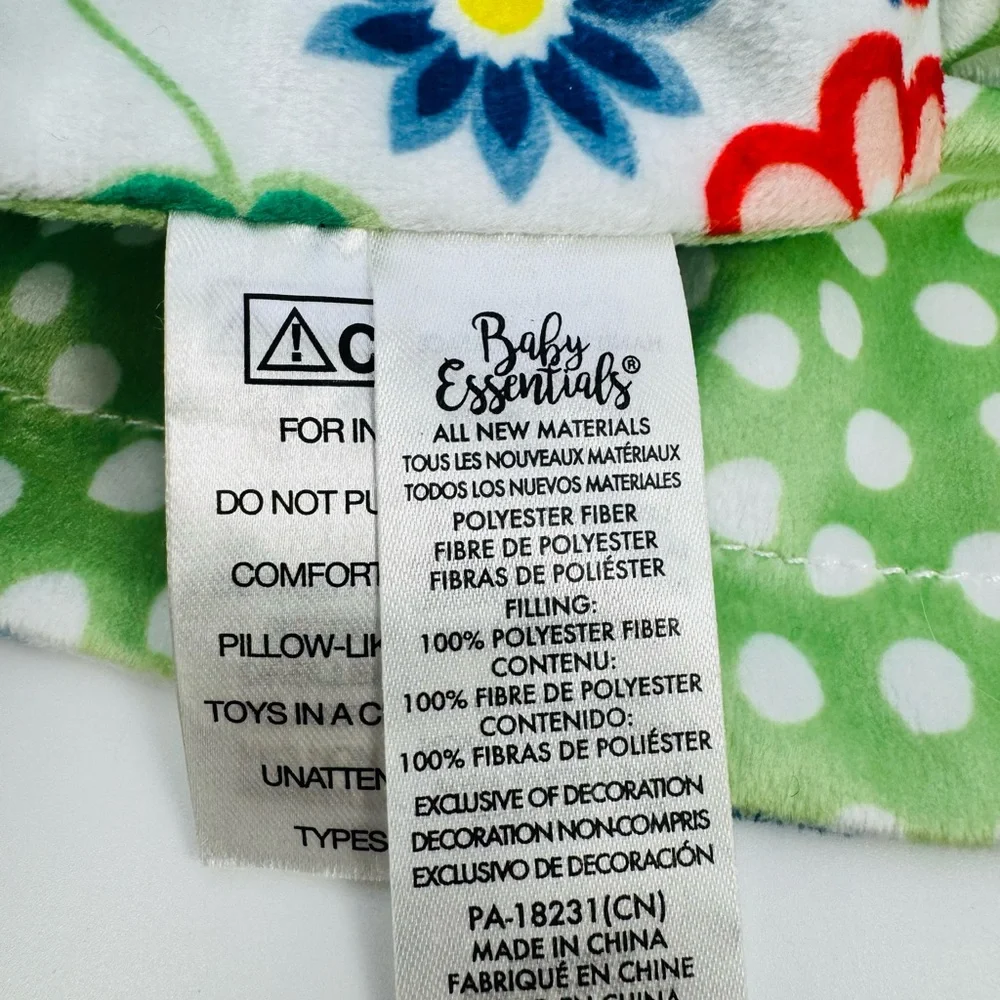 Baby Essentials Bear Lovey Security Blanket Multicolor Flowers 2022 13” - Picture 5 of 6